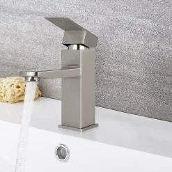 NETTLIFE robinet d'évier robinet chaud/froid robinet haute pression en acier inoxydable