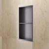 Niche de Douche Mural 33 x 63 cm - Rangement Salle de Bain en finition Noir Métal - ARTIC
