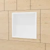 Niche de Douche Mural 33 x 33 cm - Rangement Salle de Bain en finition Blanc Satiné - ATLANTIC