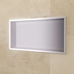 Niche de Douche Mural 63 x 33 cm - Rangement Salle de Bain en finition Niquel Brossé - PACIFIC