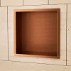 Niche de Douche Mural 33 x 33 cm - Rangement Salle de Bain en finition Cuivré - ATLANTIC