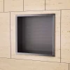 Niche de Douche Mural 33 x 33 cm - Rangement Salle de Bain en finition Noir Métal - ATLANTIC