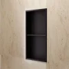 Niche de Douche Mural 33 x 63 cm - Rangement Salle de Bain en finition Noir Mat - ARTIC