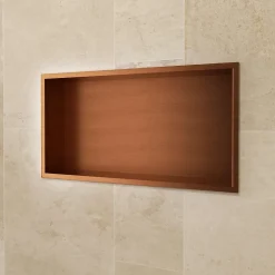 Niche de Douche Mural 63 x 33 cm - Rangement Salle de Bain en finition Cuivré - PACIFIC