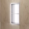 Niche de Douche Mural 33 x 63 cm - Rangement Salle de Bain en finition Niquel Brossé - ARTIC