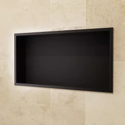 Niche de Douche Mural 63 x 33 cm - Rangement Salle de Bain en finition Noir Mat - PACIFIC