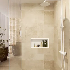Niche de Douche Mural 63 x 33 cm - Rangement Salle de Bain en finition Noir Mat - PACIFIC