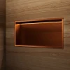 Niche de Douche Mural Éclairage Led 63 x 33 cm - Rangement Salle de Bain en finition Cuivré - OCEANIC