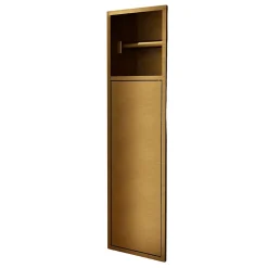 Niche de WC 17 x 60 cm - Rangement Mural Encastrable en finition Or Brossé - EGEAN