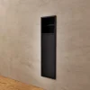 Niche de WC 17 x 60 cm - Rangement Mural Encastrable en finition Noir Métal - EGEAN