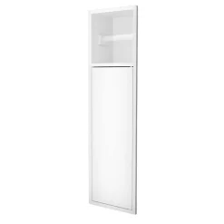 Niche de WC 17 x 60 cm - Rangement Mural Encastrable en finition Blanc Satiné - EGEAN
