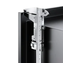 Niche inox SIRHONA 300x300x95mm - Encastrée + Bac à douche + Verticale/Horizontale + Noir mat