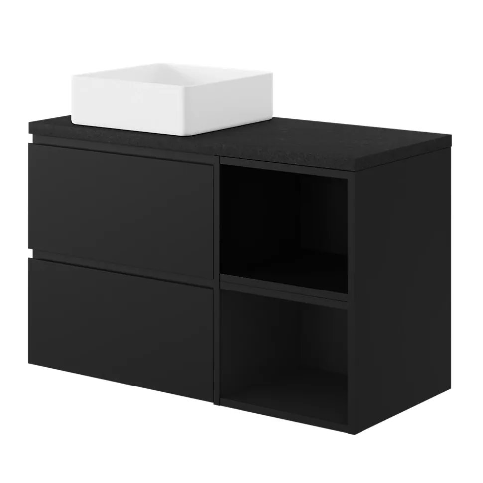 Niche l.40 x H.30 x P.45 cm noir mat Kentia