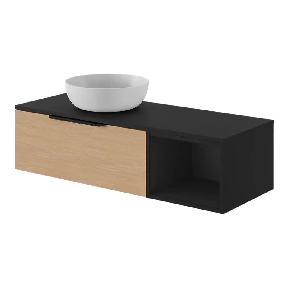Niche l.40 x H.30 x P.45 cm noir mat Kentia