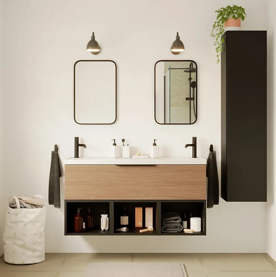 Niche l.40 x H.30 x P.45 cm noir mat Kentia