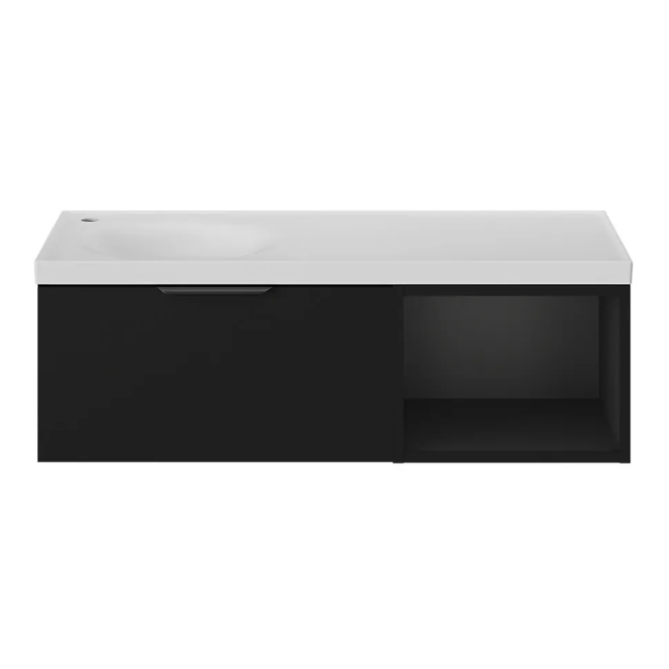 Niche l.40 x H.30 x P.45 cm noir mat Kentia