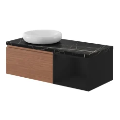 Niche l.40 x H.30 x P.45 cm noir mat Kentia
