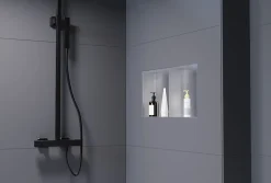 Niche murale de douche sans rebords, étagère encastrable douche acier inox - 60x30x10cm - NT306010X Acier brossé