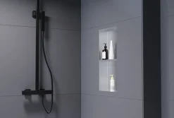 Niche murale de douche sans rebords, étagère encastrable douche acier inox - 60x30x10cm - NT306010X Acier brossé