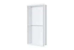 Niche murale de douche sans rebords, étagère encastrable douche acier inox - 60x30x10cm - NT306010X Blanc