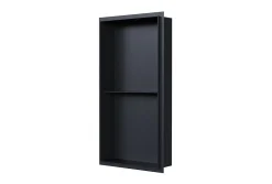 Niche murale de douche sans rebords, étagère encastrable douche acier inox - 60x30x10cm - NT306010X Noir