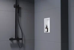 Niche murale de douche, étagère encastrable douche acier inox - 30x20x10cm - NT203010X Blanc