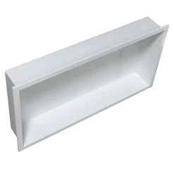 Niche murale de douche, étagère encastrable douche acier inox - 60x30x10cm - BS603010 Blanc
