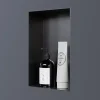 Niche murale de douche, étagère encastrable douche acier inox sans cadre - 30x20x10cm - NT203010X Gun métal