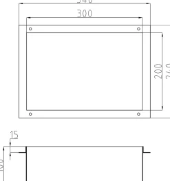Niche murale de douche, étagère encastrable douche acier inox sans cadre - 30x20x10cm - NT203010X Gun métal