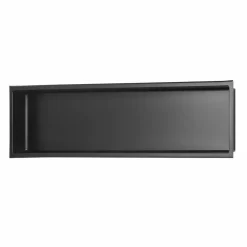 Niche murale de douche, étagère encastrable douche acier Noir Mat - 30x90cm