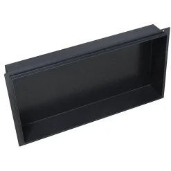 Niche murale de douche, étagère encastrable douche acier inox, sans rebord - 60x30x10cm - BS603010 Noir