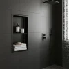 Niche murale de douche, étagère encastrable douche acier Noir Mat - 60x30cm