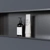 Niche murale de douche, étagère encastrable douche acier inox - 20x60x10cm - NT206010X Gun métal