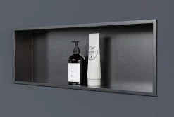 Niche murale de douche, étagère encastrable douche acier inox - 20x60x10cm - NT206010X Gun métal