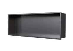 Niche murale de douche, étagère encastrable douche acier inox - 20x60x10cm - NT206010X Gun métal