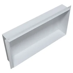 Niche murale de douche, étagère encastrable douche acier inox, sans rebord - 60x30x10cm - BS603010 Blanc