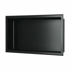 Niche murale de douche, étagère encastrable douche acier Noir Mat - 30x60cm