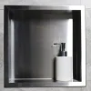 Niche murale de douche, étagère encastrable douche acier inox - 30x30x10cm - BS303010 Acier brossé