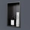 Niche murale de douche, étagère encastrable douche acier inox - 30x20x10cm - NT203010X Gun métal