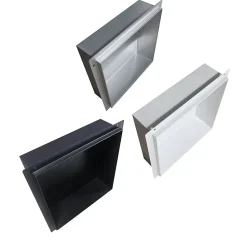 Niche murale de douche, étagère encastrable douche acier inox, sans rebord - 30x30x10cm - BS303010 Noir