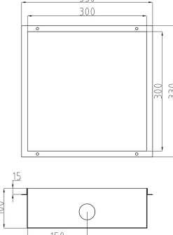 Niche murale douche acier inox + Spot LED, étagère douche encastrable NT303010X - 30x30x10cm (HxLxP) - Gun métal, 1x Spot noir mat