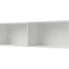 Niche Murale Douche Blanche Fonte minérale étagère Rangement Douche Salle de Bain encastrable BA2520, H.25xP.20xL.90cm, Blanc mat