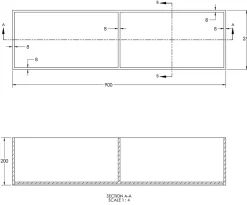 Niche Murale Douche Blanche Fonte minérale étagère Rangement Douche Salle de Bain encastrable BA2520, H.25xP.20xL.90cm, Blanc mat