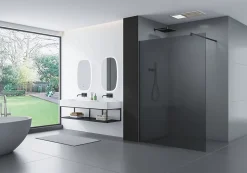 Niche Murale Douche Blanche Fonte minérale étagère Rangement Douche Salle de Bain encastrable BA2520, H.25xP.20xL.90cm, Blanc mat