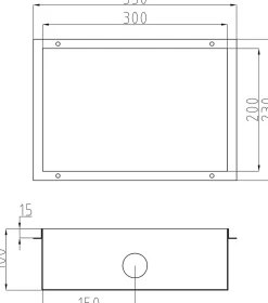 Niche murale douche étanche acier inox avec Spot LED, étagère douche encastrable, 20x30x10cm (HxLxP), Acier brossé, 1x Spot Blanc