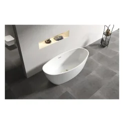 OCEANIC Baignoire ilot Rosa - L.177 x I.83 x H.58 cm - En acrylique - Bonde poussoir - Blanc