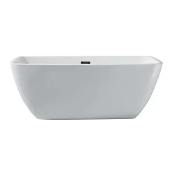 OCEANIC Baignoire ilot Stella - L.160 x I.75 x H.60 cm - En acrylique - Bonde a clapet - Blanc