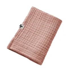 OUREA - Serviette de Toilette 50x90cm Gaze de Coton Rose pêche