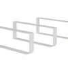 Pack 3 supports porte-serviettes pour plan de toilette T-BATH - blanc mat