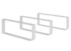 Pack 3 supports porte-serviettes pour plan de toilette T-BATH - blanc mat